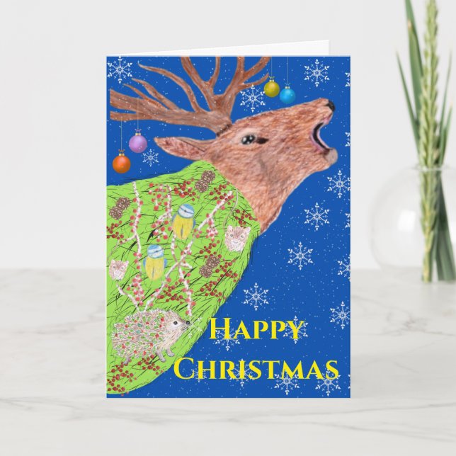 Carte Noël Nature Cerf  (Devant)