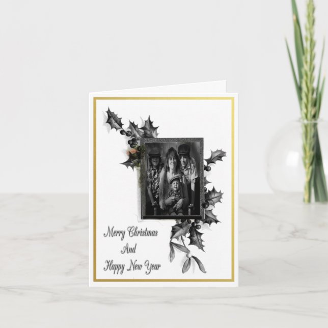 Carte Noël noir et blanc (Devant)