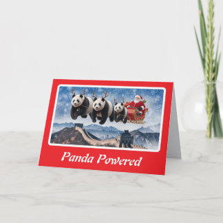 Carte Noël ours Panda drôle