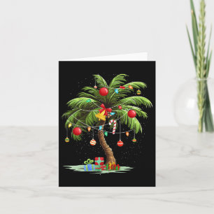 Carte Noël Palm Tree Lumière Hawaï Tropical Noël 3