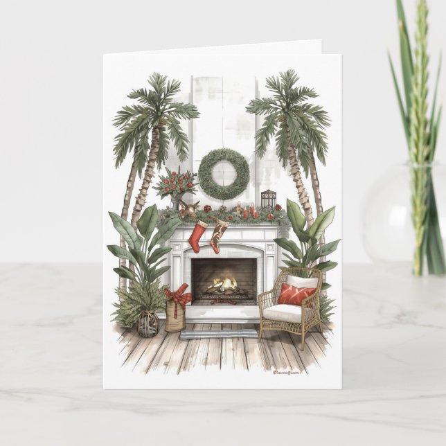 Carte Noël par les Palmiers (Devant)