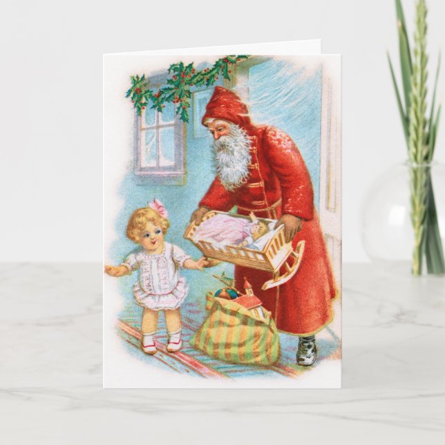 Carte Noël Père Noël allemande (Devant)