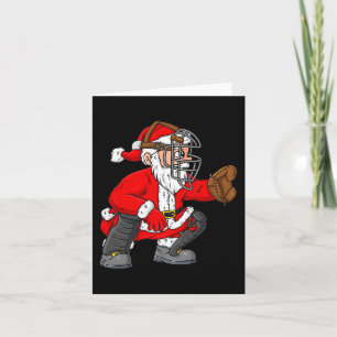 Carte Noël Père Noël Capteur de baseball Garçons Filles