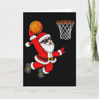 Carte Noël Père Noël Dunking Un Sketll Garçons Enfants X