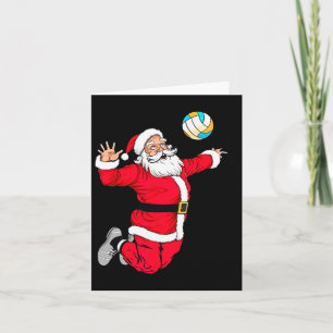 Carte Noël Père Noël Dunking Un Volleyball Drôle X