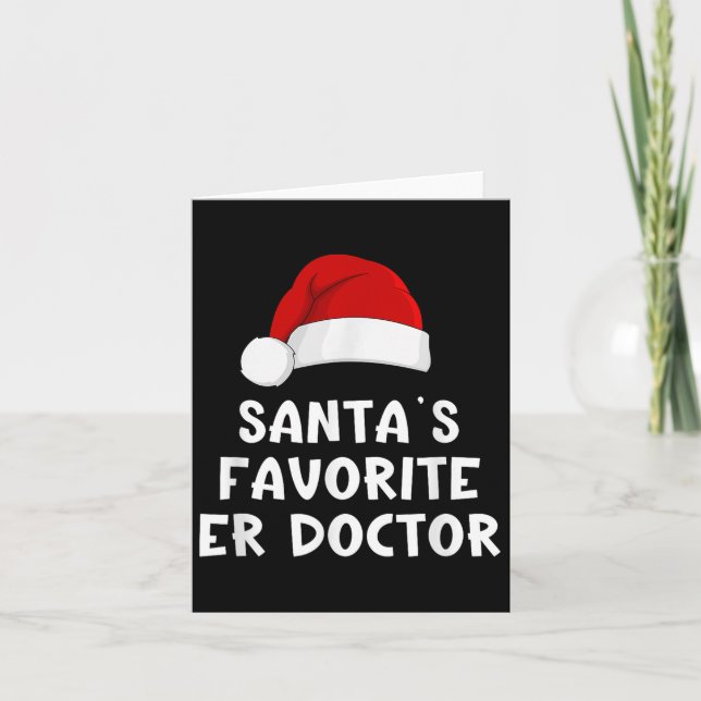 Carte Noël Père Noël Favori Er Doctor Funny Xmas Pa (Devant)