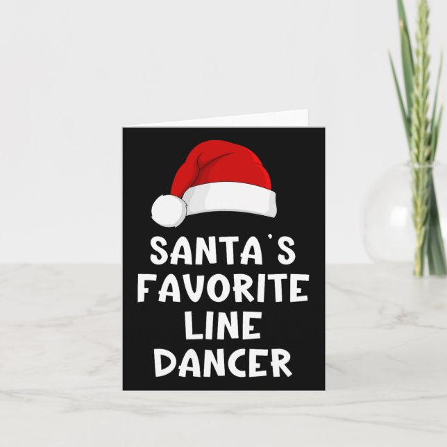 Carte Noël Père Noël Favori Line Dancer Funny Danci (Devant)