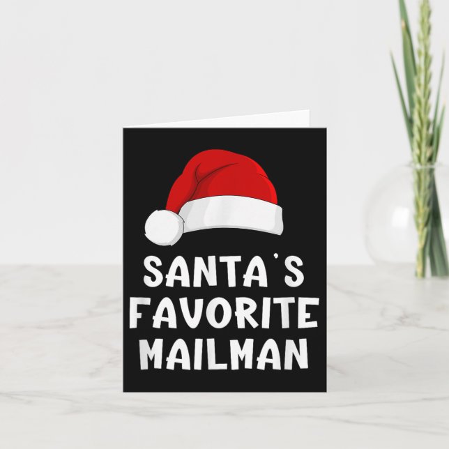 Carte Noël Père Noël Favori Mailman Funny Xmas Paja (Devant)