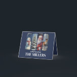 Carte Noël personnalisé Vintage Père Noël Snowman<br><div class="desc">Noël personnalisé Vintage Père Noël Snowman Arbre Retro</div>