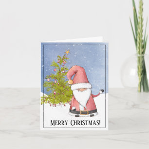 Carte Noël personnalisé Whimsical Père Noël