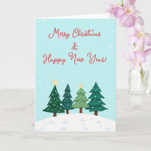 Carte Noël Pine Forest Joyeux Noël