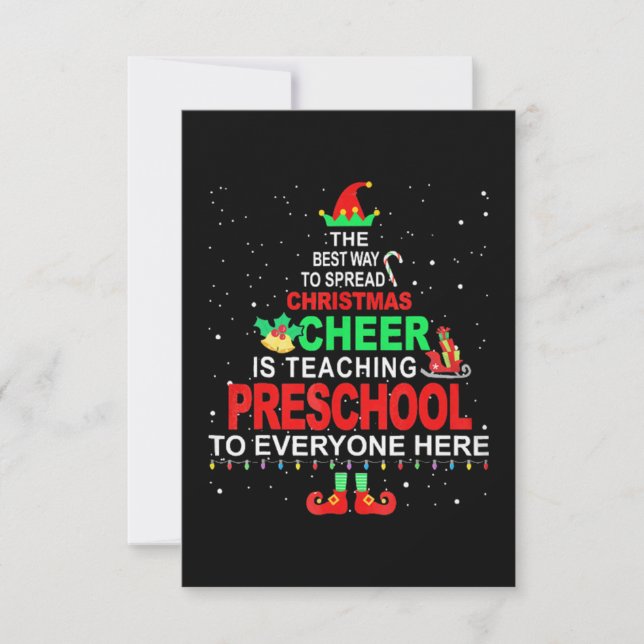 Carte Noël Professeur Maternelle (Devant)