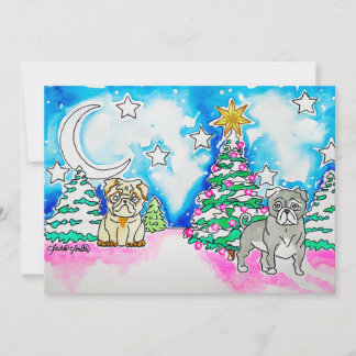 Carte Noël Pug