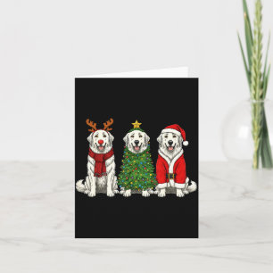 Carte Noël Rétro Chien des Pyrénées Saint Nicolas Renne