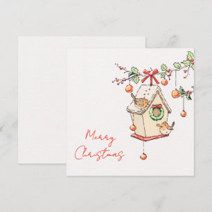 Carte Noël, Robin Chritsmas card