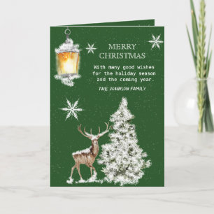 Carte Noël rustique traditionnel