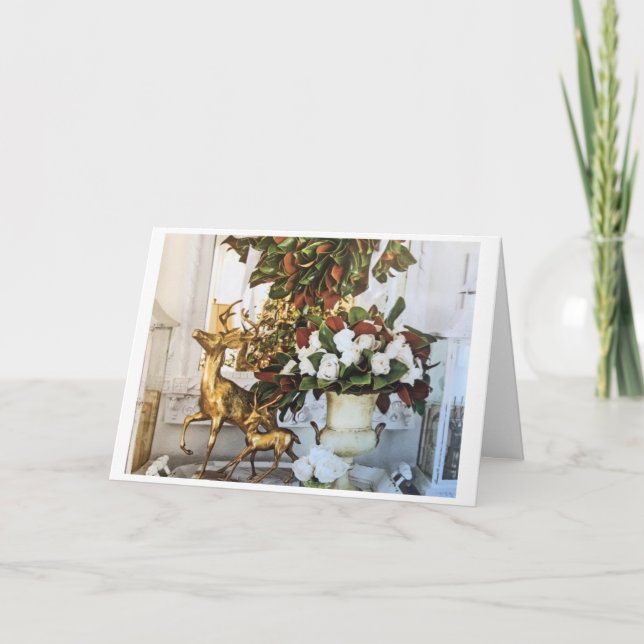 CARTE NOËL SALUT ET SALUT DE NOUVELLE ANNÉE POUR "VOUS" (Devant)