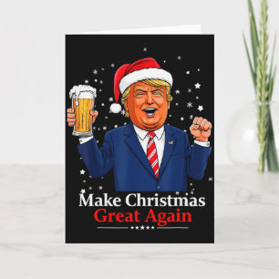 Carte Noël Santa Drôle Trump Xmas Pyjama Faire Chris