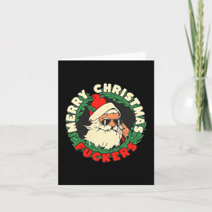 Carte Noël sarcastique Joyeux Noël Santa drôle