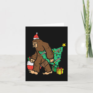 Carte Noël Sasquatch Bigfoot Noël Enfants Hommes Femmes 