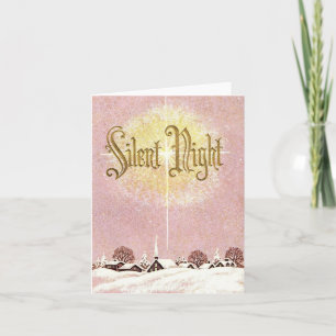 Carte Noël silencieux vintage de Noël