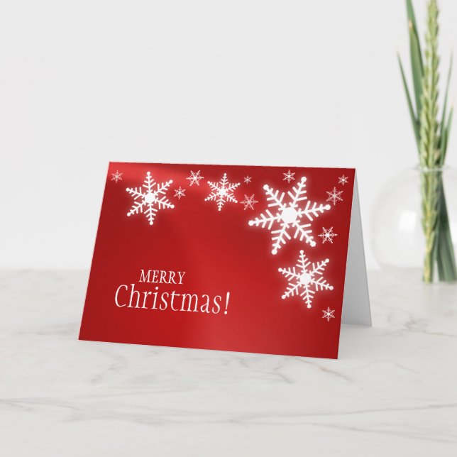 Carte Noël Snowflakes (Devant)
