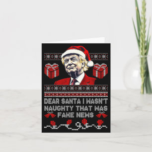 Carte Noël Trump Cher Père Noël Fake News Drôle Xmas Moi