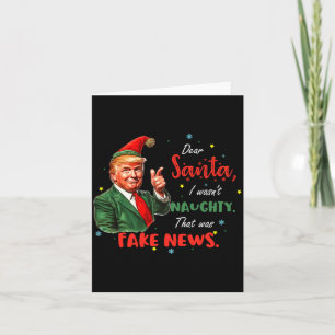 Carte Noël Trump Cher Père Noël Fausse Nouvelle Drôle Xm