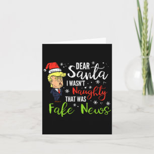 Carte Noël Trump Cher Père Noël Fausse Nouvelle Drôle Xm