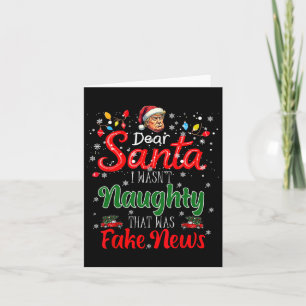 Carte Noël Trump Cher Père Noël Faux News Drôle Noël Moi