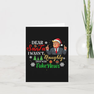 Carte Noël Trump Cher Père Noël Faux News Drôle Noël Moi