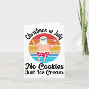 Carte Noël Vacances d'été Plage fête Père Noël Noël I