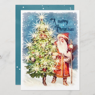 Carte Noël victorien Vintage