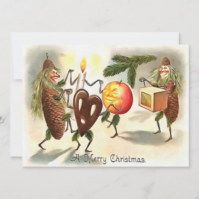 Carte Noël victorien vintage (Devant)