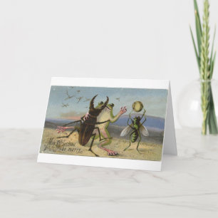 Carte Noël vintage - Danse de joie,