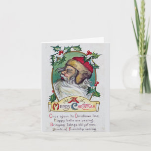 Carte Noël vintage Gnome