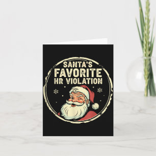 Carte Noël Vintage Sarcasique Infraction RH Rétro