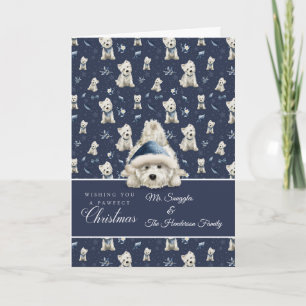 Carte Noël Westie blanc