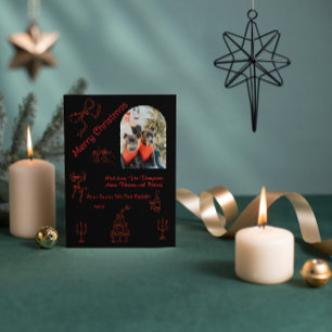 Carte Noël Whimsical manuscrit