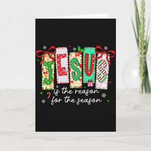 Carte Noël Xmas Jésus Est La Raison De La Saison