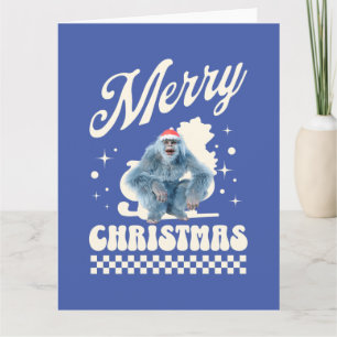 Carte Noël Yéti drôle Humour de fêtes