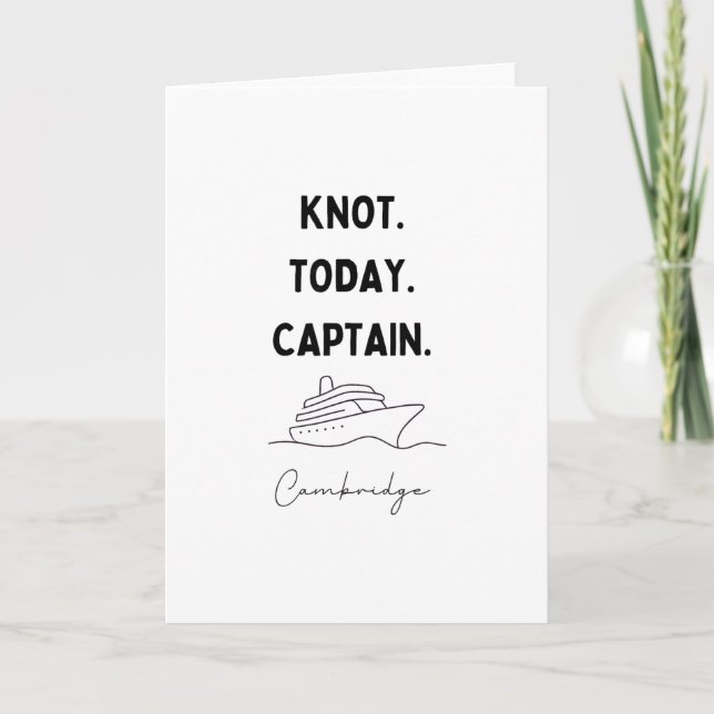 Carte Nœud Aujourd'hui Tenue Capitaine Croisière Cambrid (Devant)