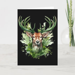 Carte Nœud Celtique Cerf Elan Irlandais Vert St. Patrick