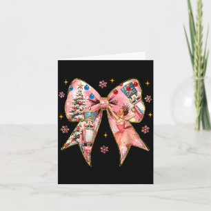Carte Noeud Coquet de Noël Casse-Noisette Ballet Festif 