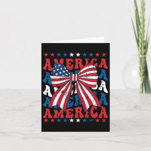 Carte Nœud Coquette Américain Drapeau Usa Patriotique Jo