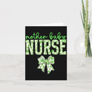 Carte Noeud coquette infirmière mère bébé jour de la st