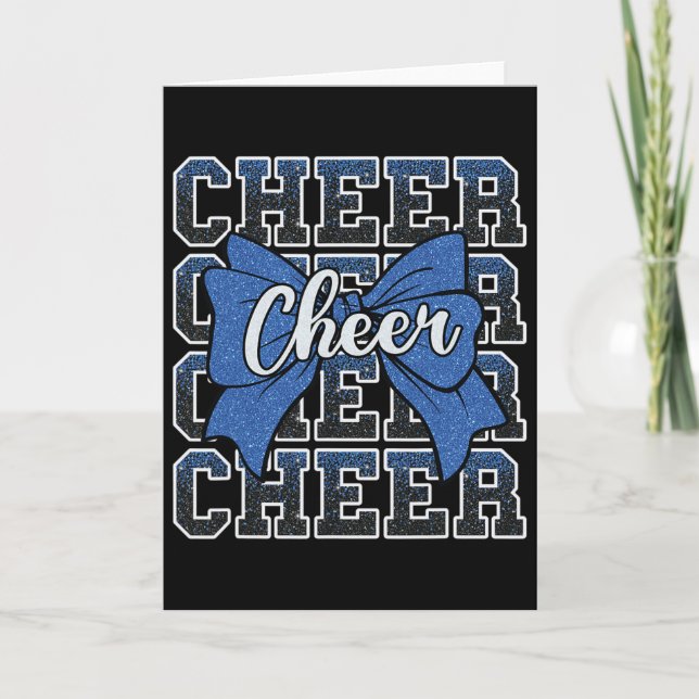 Carte Nœud de cheerleading sportif Coquette Cheer Bow (Devant)