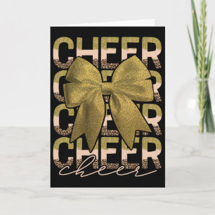 Carte Nœud de pom-pom girl coquette Cheerleading