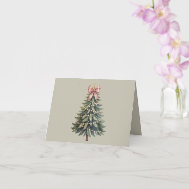 Carte Noeud de sapin de Noël Coquette Xmas (Orchidée)