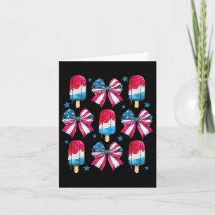 Carte Nœuds de popsicle mignons du 4 juillet pour femmes